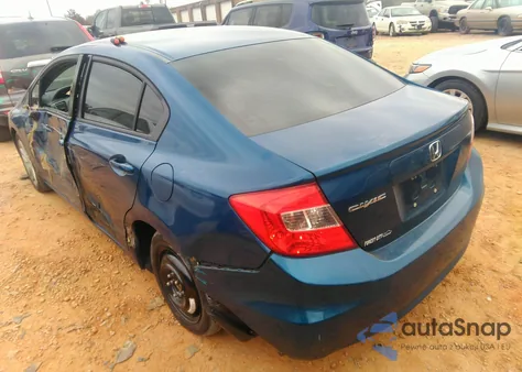 2012 Honda Civic Lx z USA, uszkodzony, nr VIN 2HGFB2F55CH575876